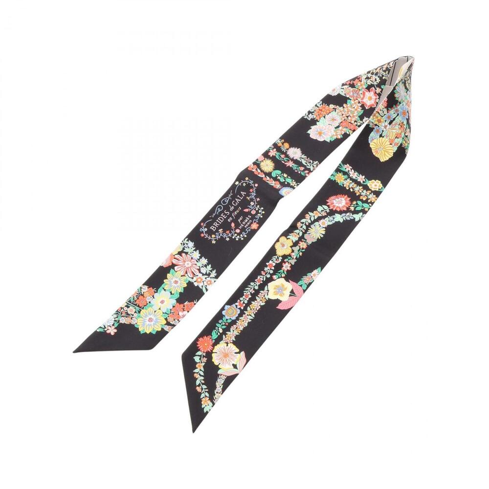 HERMES Black Silk Scarf - Picture 2 of 5